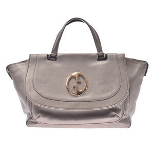 GUCCI Double GG Bron White Calfskin Handbag